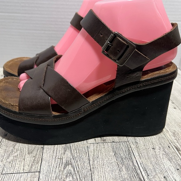 Vintage Y2k Bongo Platform Wedge Sandals size 8.5 - Picture 1 of 9